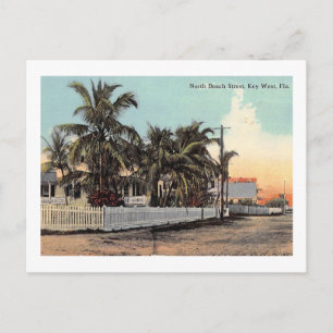 Carte Postale N. Beach St, Key West, Floride Vintage