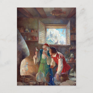 Carte Postale N.C. Wyeth L'Affiche Alchimiste