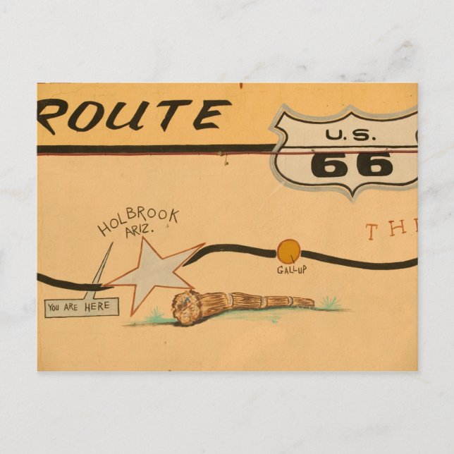 Carte Postale NA, USA, Arizona, Holbrook Route 66 road mural (Devant)