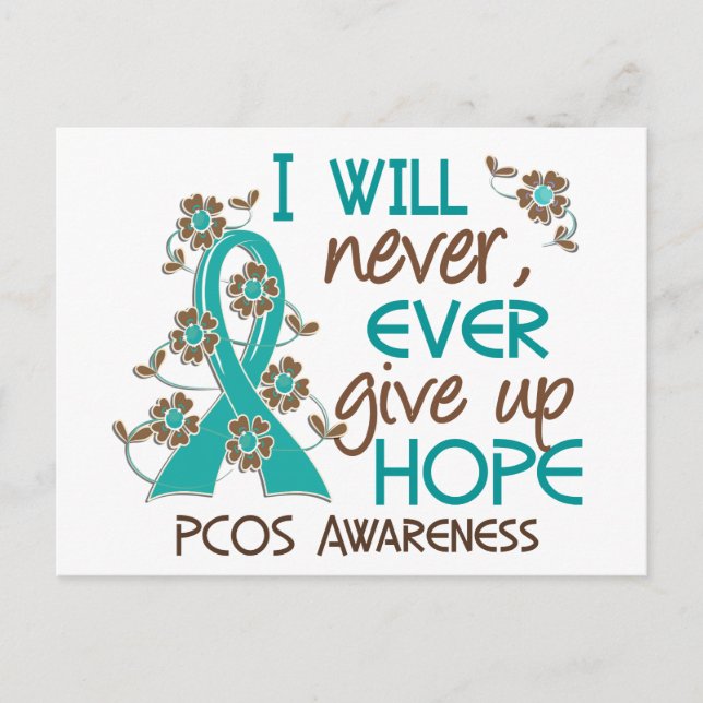Carte Postale N'abandonnez jamais l'espoir 4 PCOS (Devant)