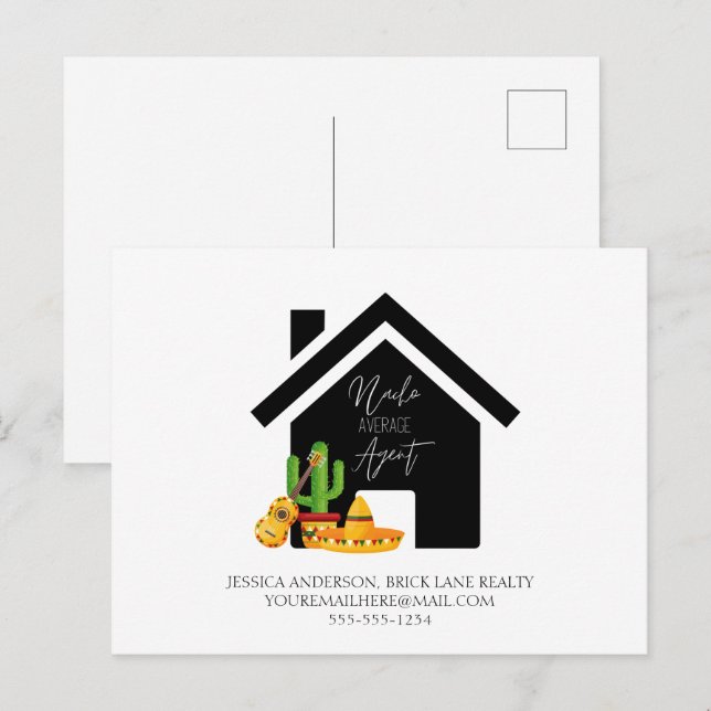 Carte Postale Nacho Agent moyen Marketing immobilier (Devant / Derrière)