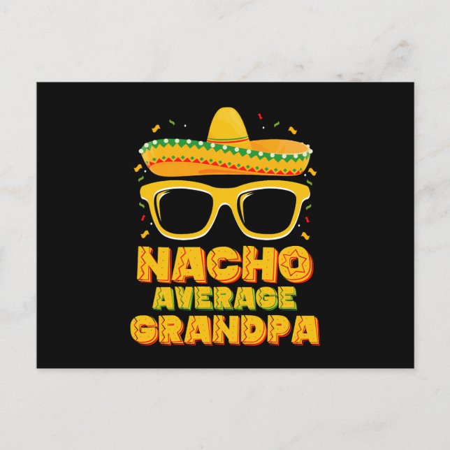Carte Postale Nacho Moyenne Famille Grandpa Cinco De Mayo (Devant)