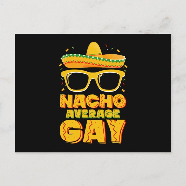 Carte Postale Nacho Moyenne gay Mexicaine LGBTQ Cinco de Mayo (Devant)