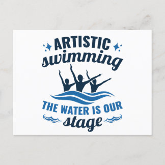 Carte Postale Nage Artistique L'Eau Synchronisée Est Notre Étape
