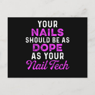 Carte Postale Nail Tech Couleur polonaise Manicuriste Pedicurist
