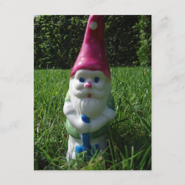 Carte postale "Nain de jardin" (Devant)