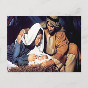Carte postale Naissance de Jésus Noël