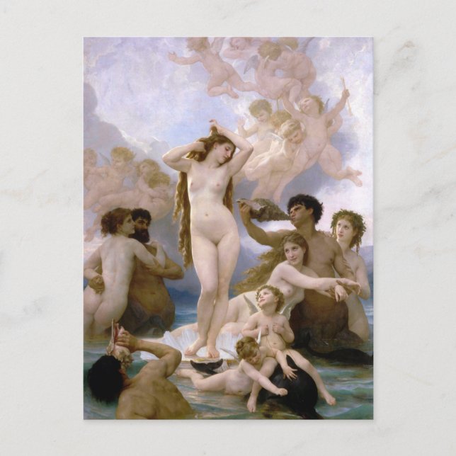 Carte Postale Naissance de Vénus par William-Adolphe Bouguereau (Devant)