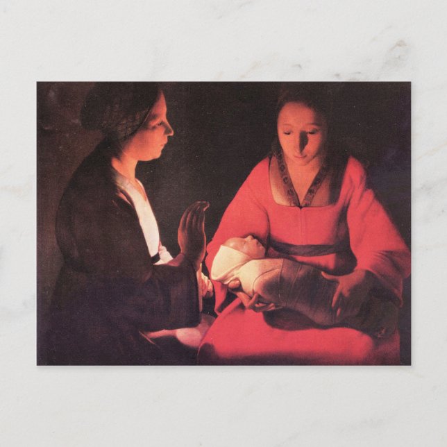 Carte Postale Naissance du Christ par Georges de La Tour (Devant)