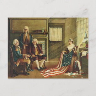 Carte Postale Naissance du drapeau de notre nation par Thomas & 