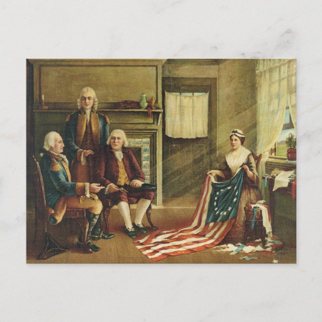 Carte Postale Naissance du drapeau de notre nation par Thomas &  (Devant)