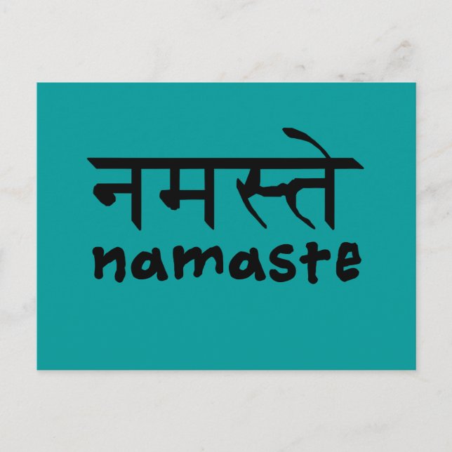 Carte Postale Namaste en anglais et hindi (Devant)