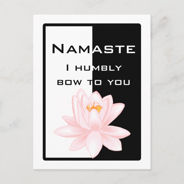 Carte Postale Namaste - Je vous salue humblement (Devant)