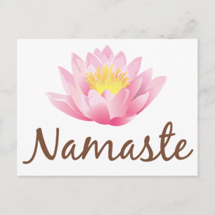 Carte Postale Namaste Lotus Flower Yoga