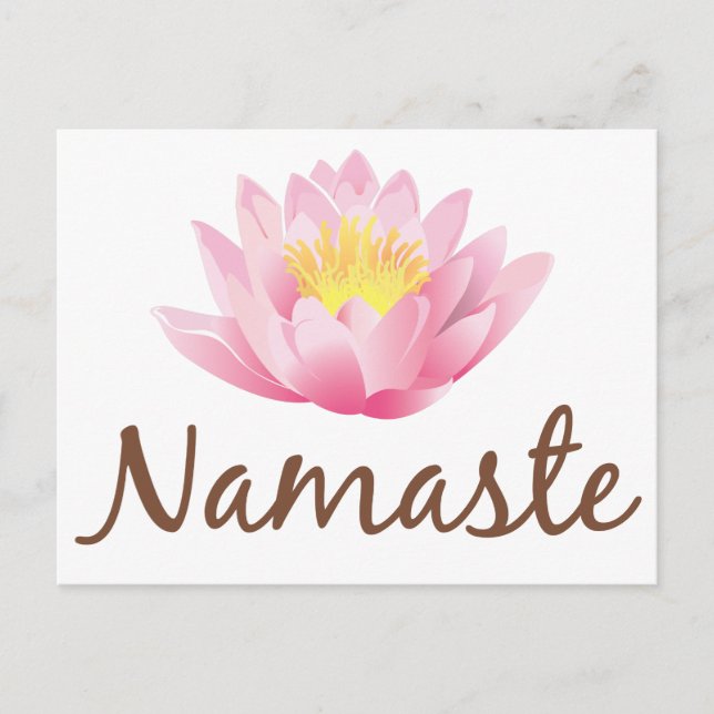 Carte Postale Namaste Lotus Flower Yoga (Devant)