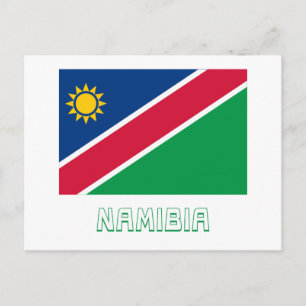 Carte Postale Namibie Drapeau avec nom