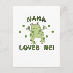Carte Postale Nana m'aime la grenouille