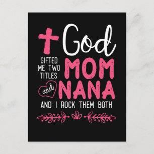 Carte Postale Nana religieuse et grand-mère chrétienne maman