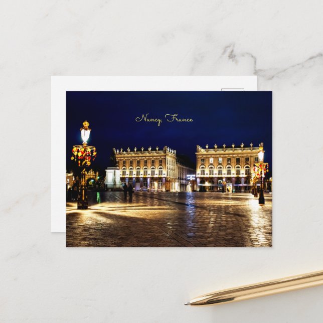 Carte Postale Nancy, France - photo de paysage urbain pittoresqu (Devant/Arrière en situation)