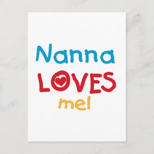 Carte Postale Nanna aime mes t-shirts et cadeaux