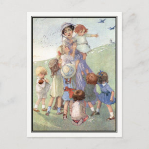 Carte Postale Nanny vintage avec enfants - Honor C. Appleton
