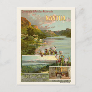 Carte Postale Nantua France Vintage Railroad Poster 1904