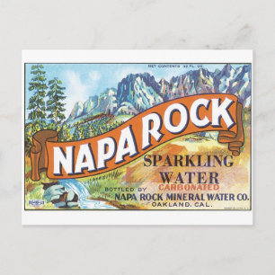 Carte Postale Napa Rock Sparkling Water Oakland California Étiqu