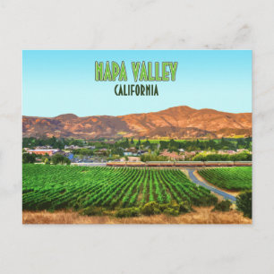 Carte Postale Napa Valley California Vineyard Vintage