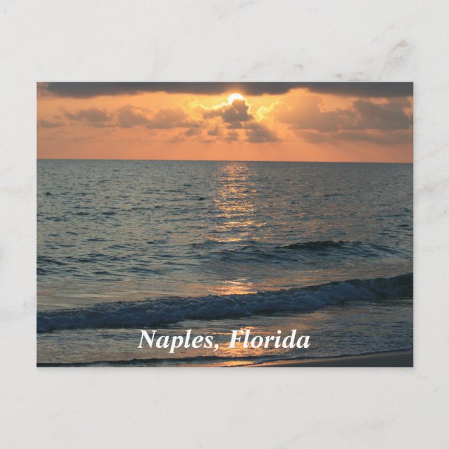 Carte Postale Naples Beach, Floride Sunset (Devant)