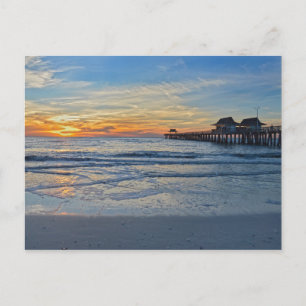 Carte Postale Naples Beach Pier, Floride, au coucher du soleil