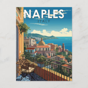 Carte Postale Naples Italie Voyage Art Rétro
