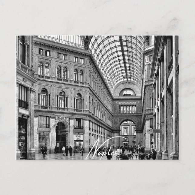Carte Postale Naples noir et blanc (Devant)