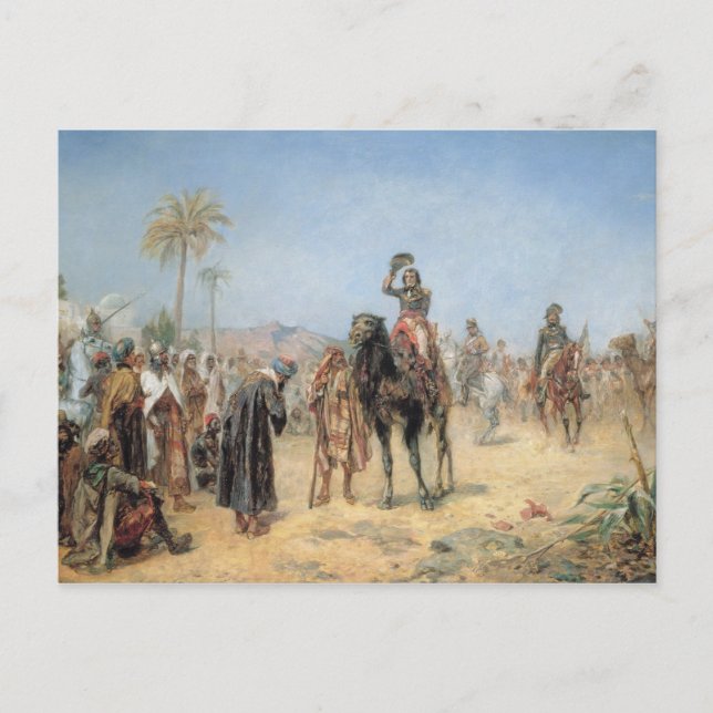 Carte Postale Napoléon arriving à Egyptian Oasis (oil on can (Devant)
