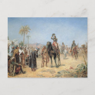 Carte Postale Napoléon arriving à Egyptian Oasis (oil on can