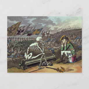 Carte Postale Napoléon et squelette, 18e