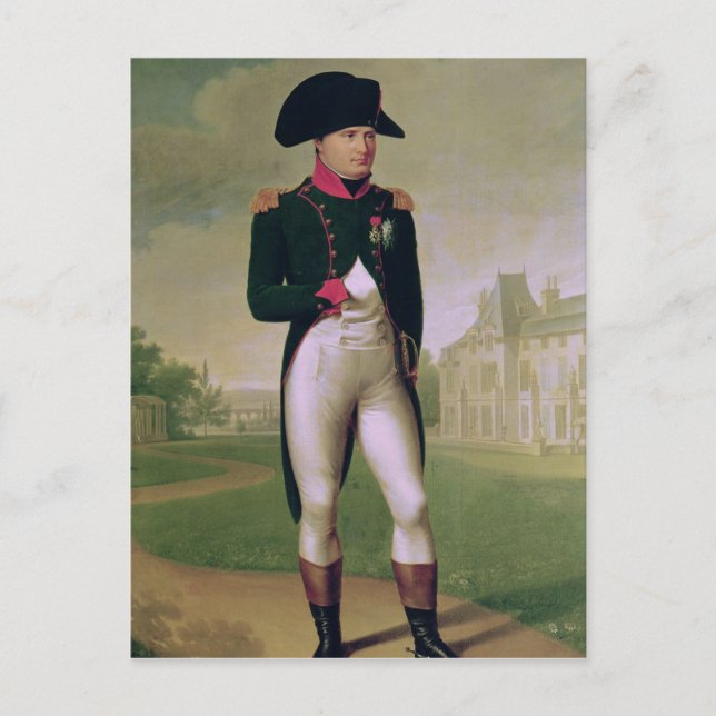 Carte Postale Napoléon I devant le château de Malmaison (Devant)