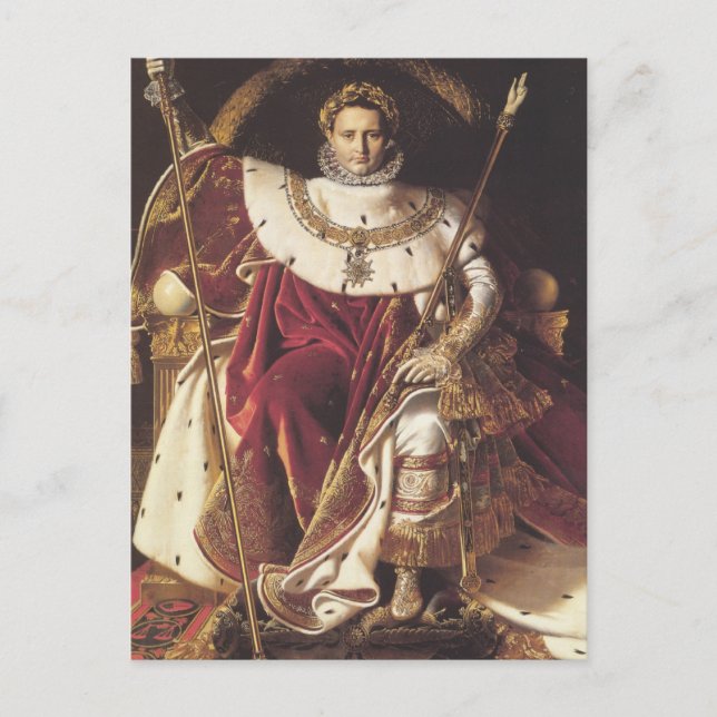 Carte Postale Napoléon Ier sur son trône impérial (Devant)