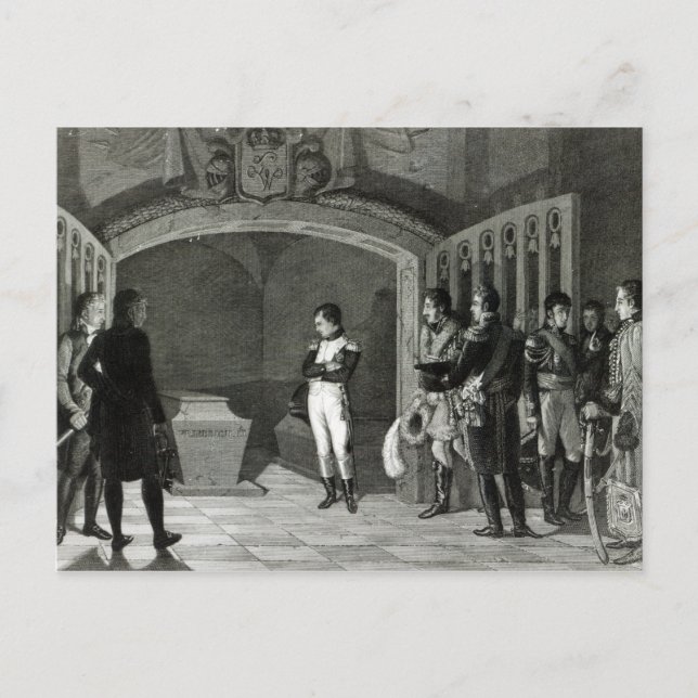 Carte Postale Napoléon Méditer avant la tombe (Devant)