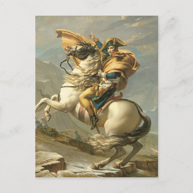 Carte Postale Napoléon Traversant les Alpes au St Bernard (Devant)