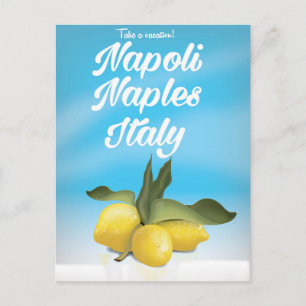 Carte Postale Napoli, Naples, Italie poster de voyage vintage Le