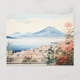 Carte Postale Napoli Serenity : Imprimantes d'aquarelle numériqu