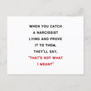 Carte Postale Narcissist Gaslighting