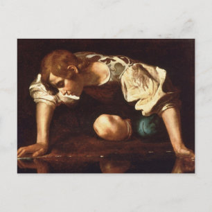 Carte Postale Narcissus de Michelangelo Merisi da Caravaggio