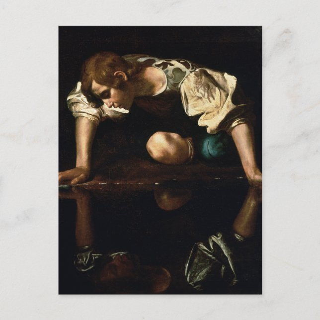 Carte Postale Narcissus par Caravaggio Postcard (Devant)