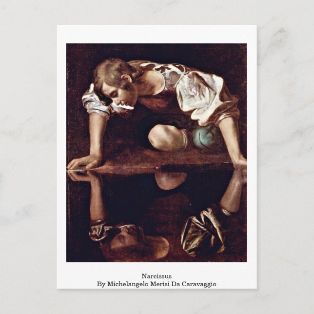 Carte Postale Narcissus Par Michelangelo Merisi Da Caravaggio (Devant)
