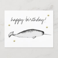Narwhal Unicorn Illustration Baleine Anniversaire