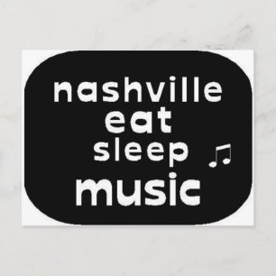Carte Postale Nashville Eat Sleep Music