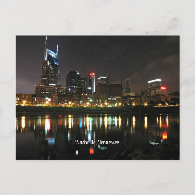 Carte Postale Nashville la nuit (Devant)