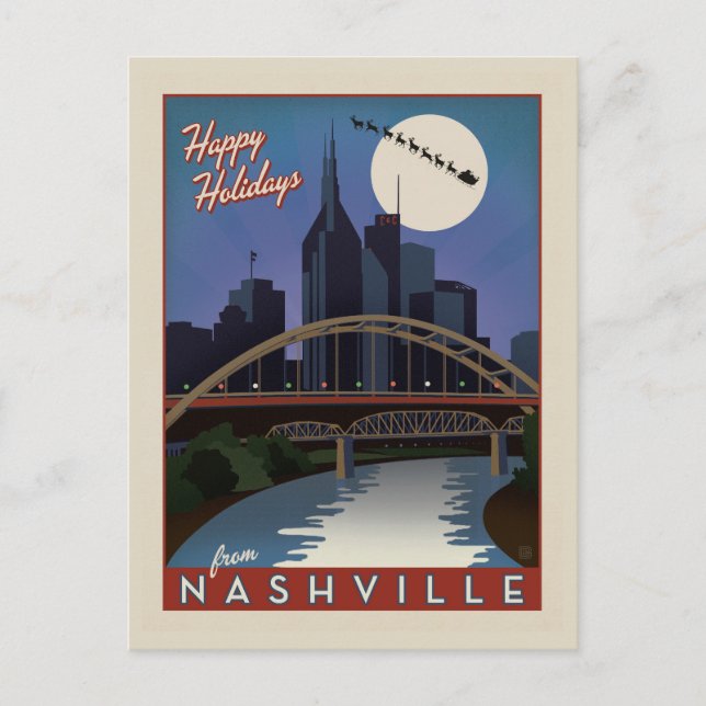 Carte Postale Nashville Skyline (Devant)