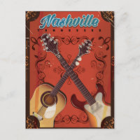 Nashville, Tennessee poster de voyage vintage Guit